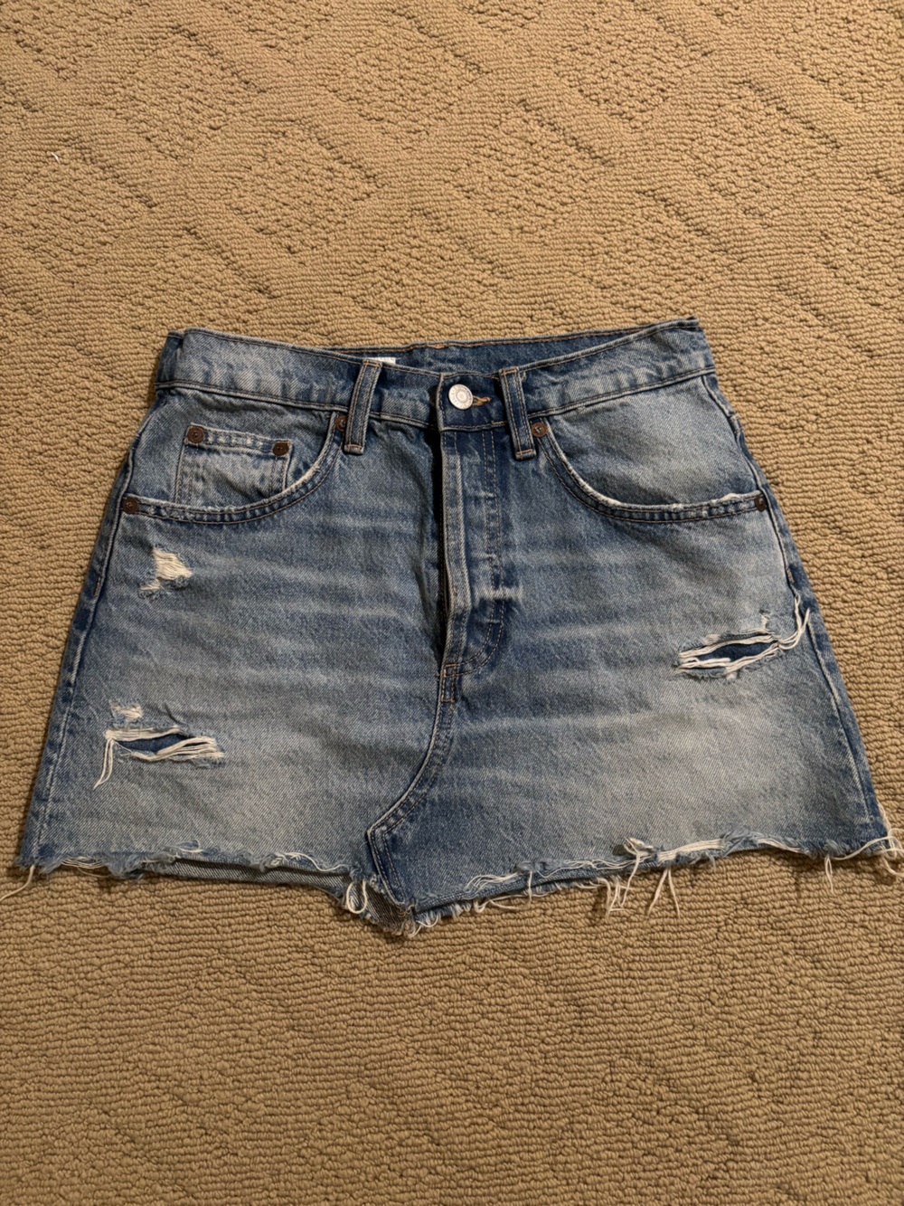 Zara denim mini skirt